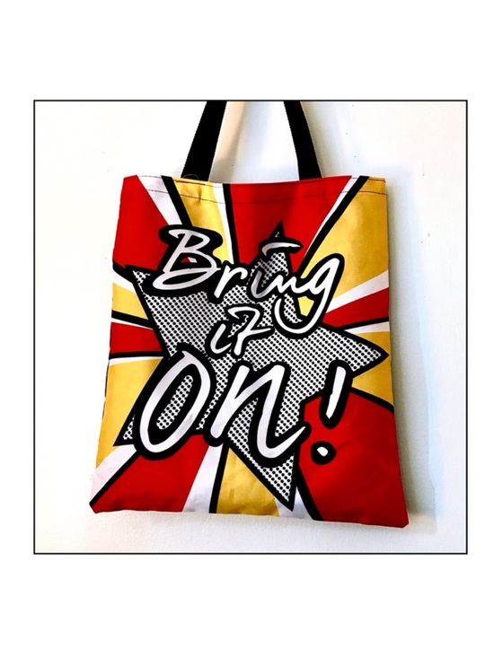 Handbags - NWT "Bring it On!" Graphic Pop Art Tote Bag